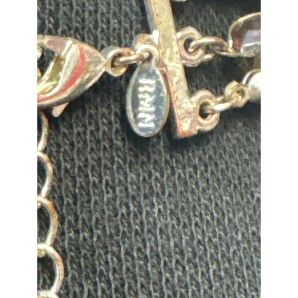 Roman And Sunstone Triple Strand Gray Pearl and Rhinestone Necklace 18 inch - Picture 5 of 5